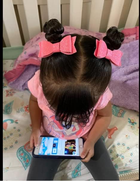 Baby Girls Pigtail Bows Sparkly Sequin Glitter Hair Bows With Alligator Clips Hair Barrettes Accessory for Girls Toddlers Kids Teens