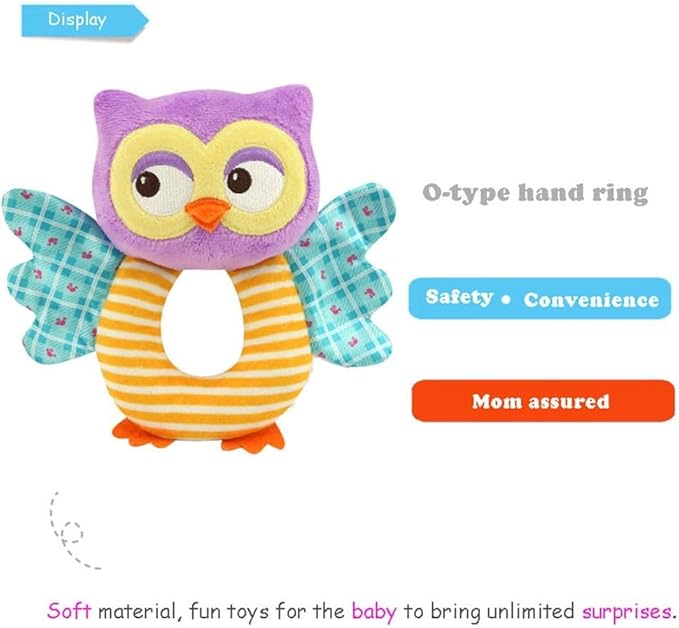 teytoy Owl Soft Rattle Toy for Over 0 Months