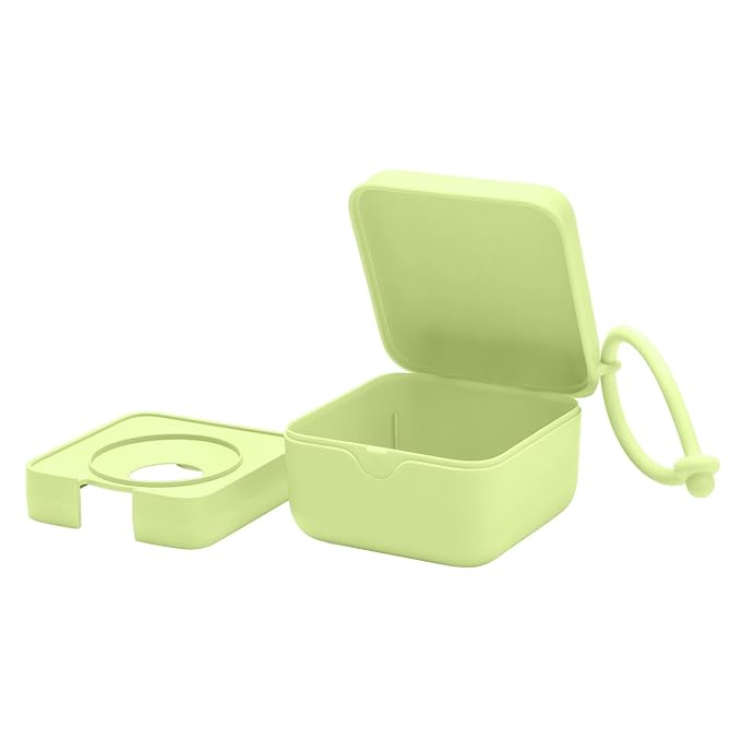 BIBS Pacifier Box with Strap. Pacifier Holder and Steriliser case. 100% BPA Free Food-Grade Material - Matcha