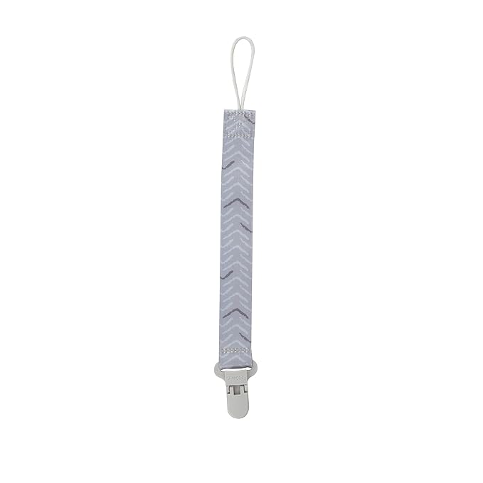 Nuby Pacifinder Baby Pacifier Clip - (2-Pack) - Pacifier Holder Clip with Convenient Hook Loop - Green Dots and Gray Arrows
