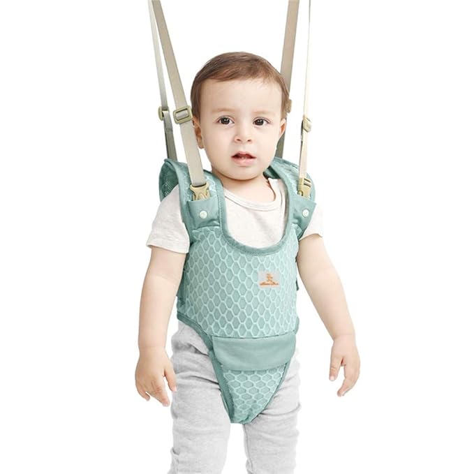 Baby Harness Belt for Toddler, Adjustable Handheld Stand Up and Walking Baby Walker Safety Harnesses, Pulling and Lifting Dual Use Infant Toddlers Walking Assistant Strap (Blue)
