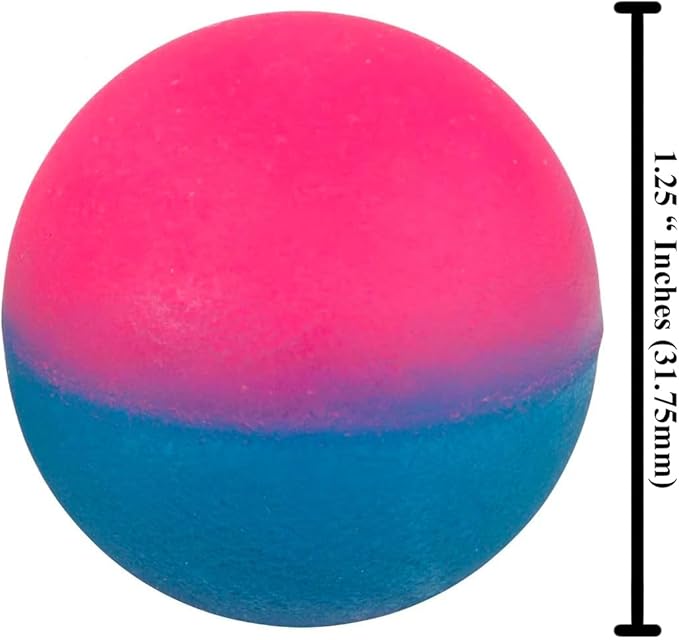 Chochkees 12 ICY Super High Bouncy Balls Multicolor, Colorful Rubber Bouncing Balls, Toy Fillers for Birthdays, 1.25" in Balls (31.75mm) (12-Pack)
