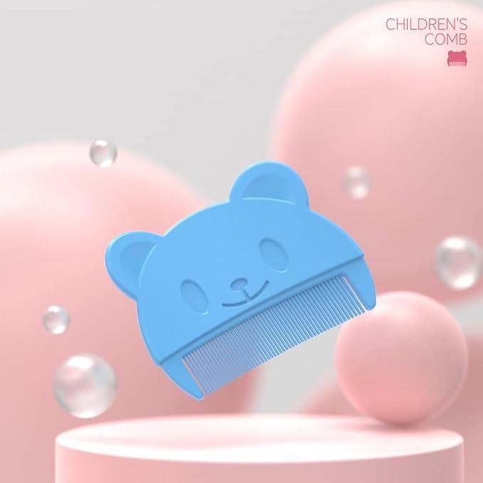 Baby Bath Brush, Baby Cradle Cap Brush, Silicone Massage Brush, Baby Comb, Children's Comb（3pcs） (Blue)