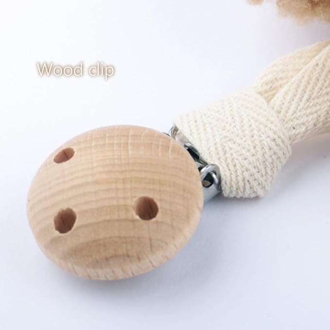 Baby Cartoon Pacifier Clip Holder,Light and Soft Dummy Holder Binky Holder Handmade 2 Pack