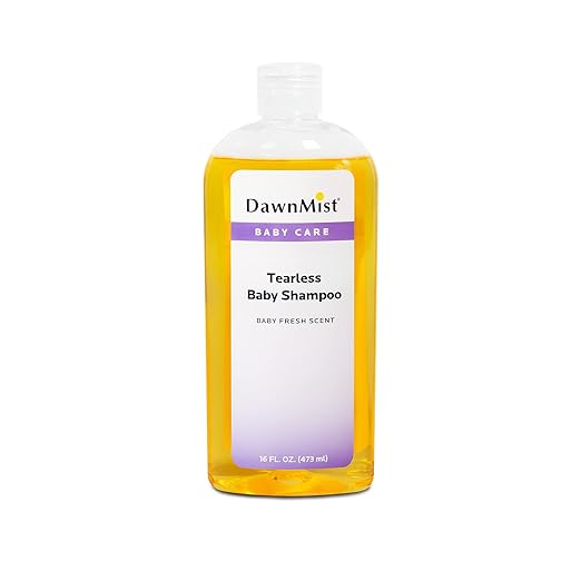 Dukal Dawn Mist Tearless Baby Shampoo with Dispensing Cap, 16 oz. Bottle (Pack of 12)