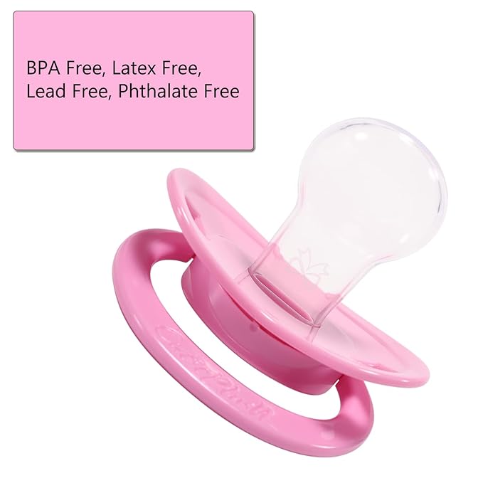CutiePlusU Adult Sized Pacifier Dummy for Adult Babies-Big Shield 3 Pack-Pink, Blue, Black