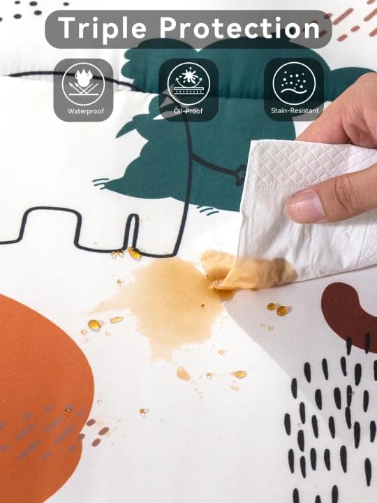TILLYOU Baby Play Mats for Floor, 50x50 Playpen Mat, Extra Thick Foam Play Mat for Babies and Toddlers, Foldable Baby Crawling Mat for Playpen, Forest Animals