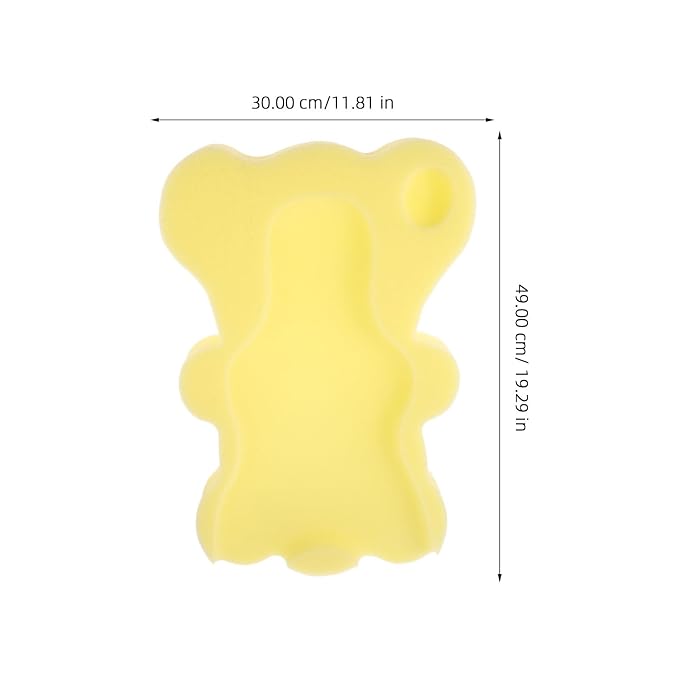 Totority Baby Bath Mat Soft Sponge Cushion for Newborns Non-Slip Bath Pad Support for Infant Bathtub and Sink 19X12 Inch Breathable Baby Sponge Cushion