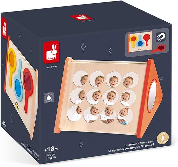Janod Essentiel Mirrors Box - Early Learning Toy - 18 Months+ - J05069