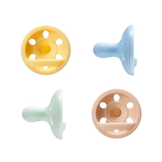 Tommee Tippee Breast-Like Pacifier, Lightweight, One-Piece Silicone Design, Symmetrical Nipple, 0-6m, 4 Pack