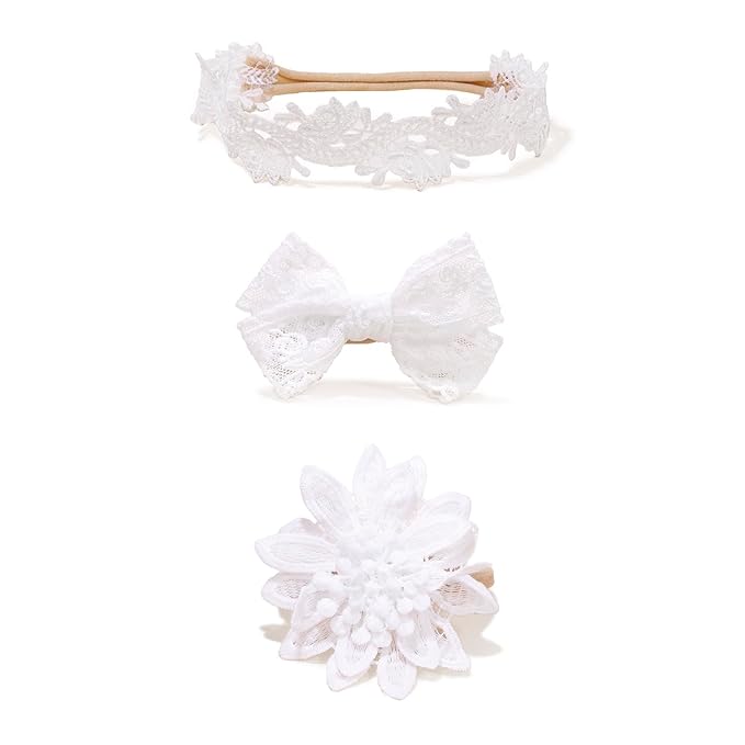 New Model Baby Girl Nylon Headbands Nylon Flower Elastic Hairbands 3pcs Hair Accessories Gift for Newborn Infant Toddlers (BF-XKFD005)