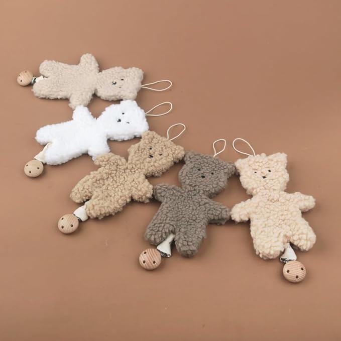 Baby Cartoon Pacifier Clip Holder,Light and Soft Dummy Holder Binky Holder Handmade 2 Pack