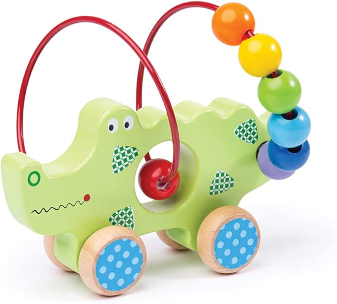 Bigjigs Toys Push Along Crocodile Bead Frame