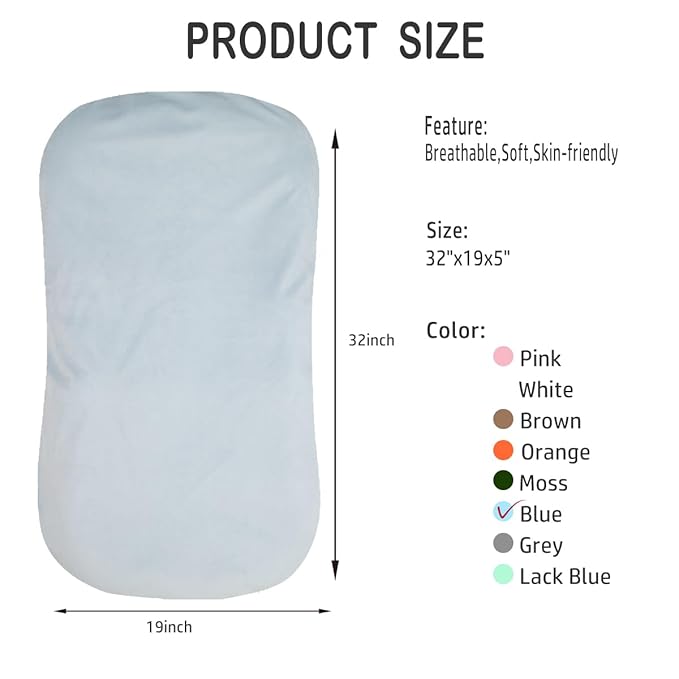 Baby Lounger - Snuggle Cozy Me Infant Lounger for Newborn 0-12 Months, Flannel Cover，Portable Breathable & Soft Baby Nest Lounger for Home and Travel - Blue