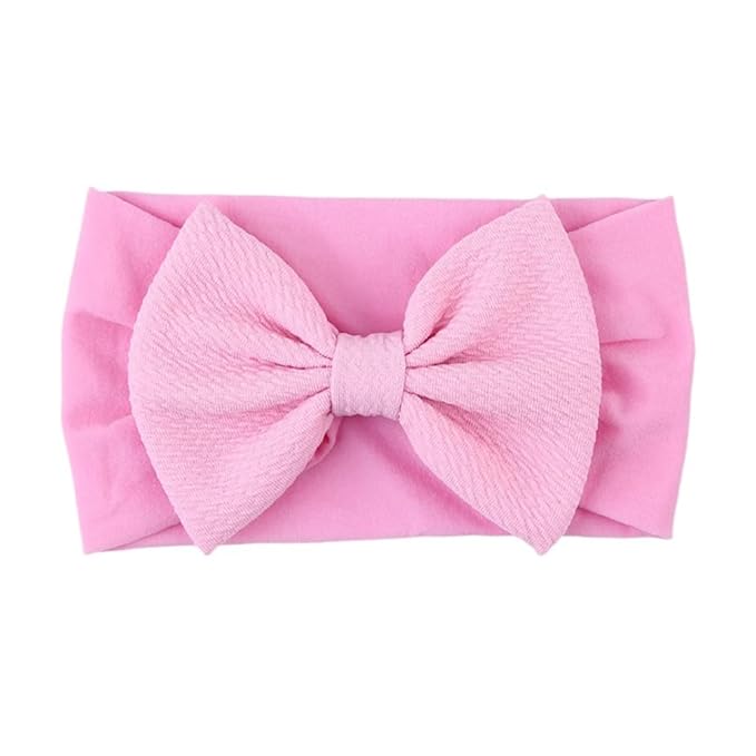Toptim Headbands Solid Bows for Baby Girls' Comfortable Headwraps for Newborn Infant Toddler Kids 11-Pack