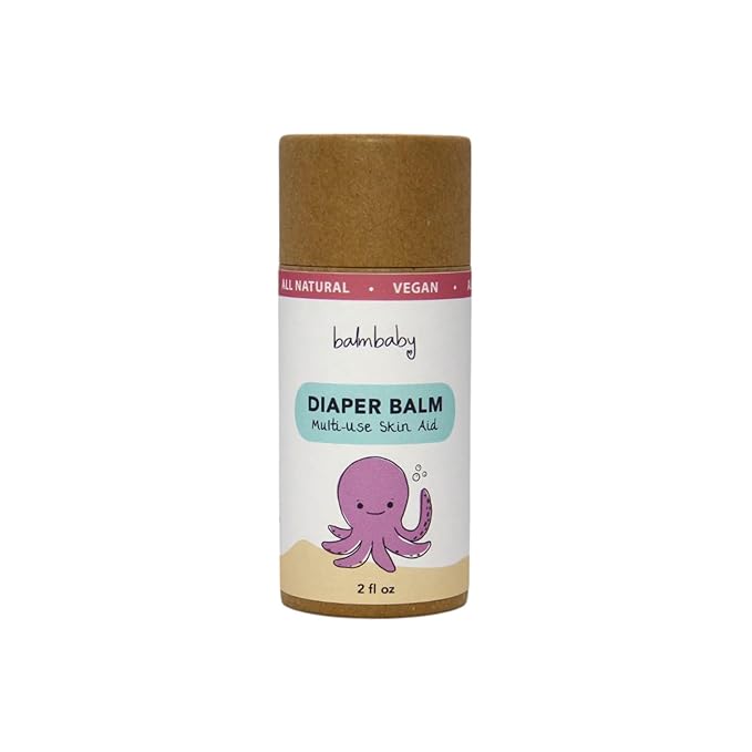 Balm Baby Diaper Balm Stick – Natural Diaper Rash Cream & Multipurpose Baby Skin Ointment with Organic Calendula - Vegan - Soothing, Healing, Moisturizing – Newborn Cradle Cap, Dry Skin (Single)