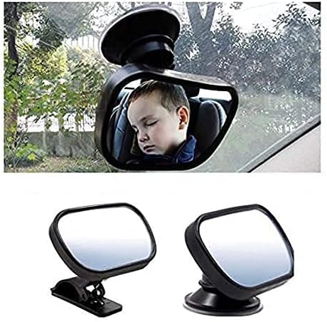 Baby Car Mirror Set, Rear View & Head Rest Mirrors - Wide View for Better Viability - Shatter Resistant Seat Safety for Infants, Children, or Toddlers