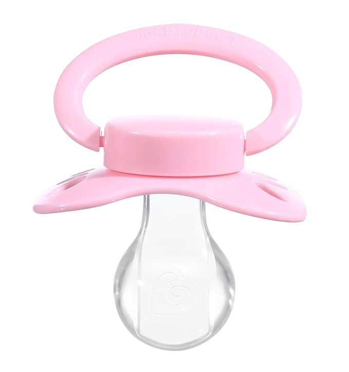 Landofgenie Large Shield Adult Size Pacifiers Set Butterfly Shaped Cutie Pacifier 3 Pack - Red+Orange+Pink
