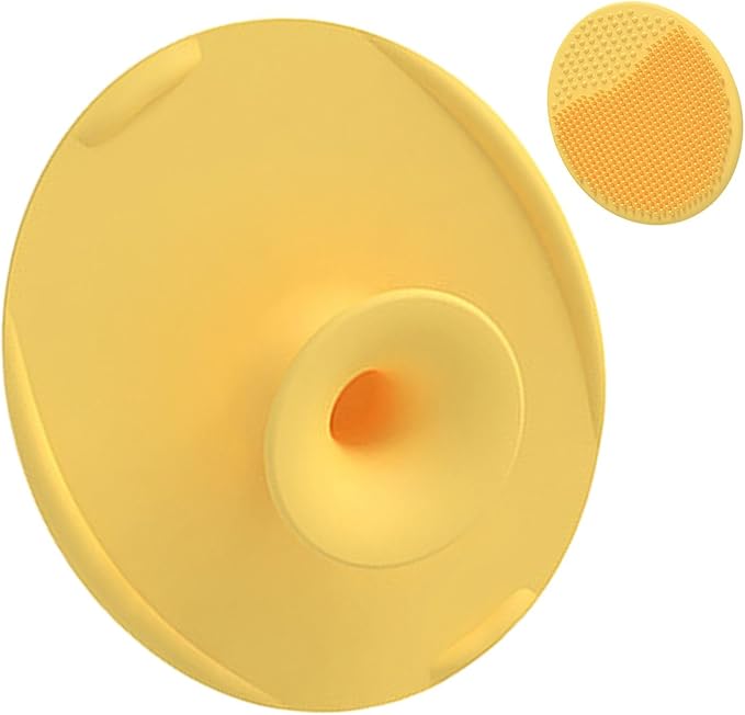Generic Baby Scalp Brush - Silicone Hair Scrubber & Scalp Massager Comb for Newborns & Babies - Cradle Cap Bath Brush, Yellow