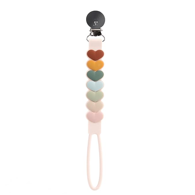 Loulou Lollipop Silicone Teether and Holder Clip Bundle Set - Llama/Sweetheart Multi