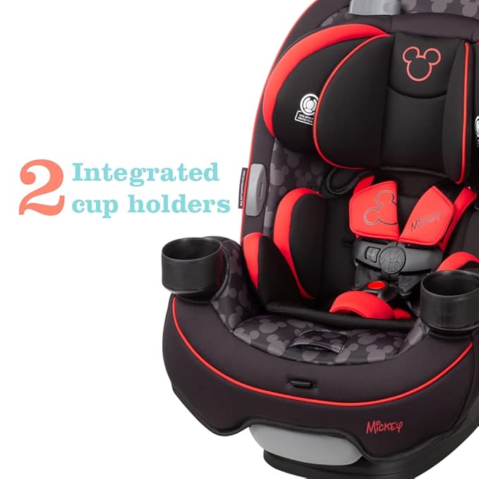 Disney Grow and Go Convertible Car Seat, Rear Facing 5-40 pounds, Forward Facing 30-65 pounds, Booster 40-100 lbs, Convert from Infant to Toddler, Simply Mickey
