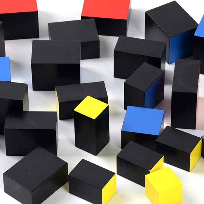 Montessori Trinomial Cube Montessori Math Toys Sensorial Materials for Toddlers Kids