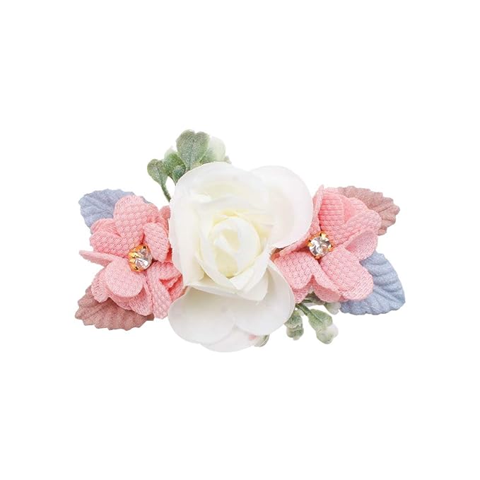 Flower Hair Clips Set-Cherrboll 3pcs Floral Hair Bow Accessories for Baby Girl Toddles Teen Gifts