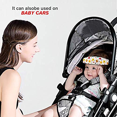 Packs of 2 Toddler Car Seat Neck Relief and Head Support, Pillow Support Head Band Easy Installation On Most Convertible Seats and Safety to Babies and Kids(Bear)