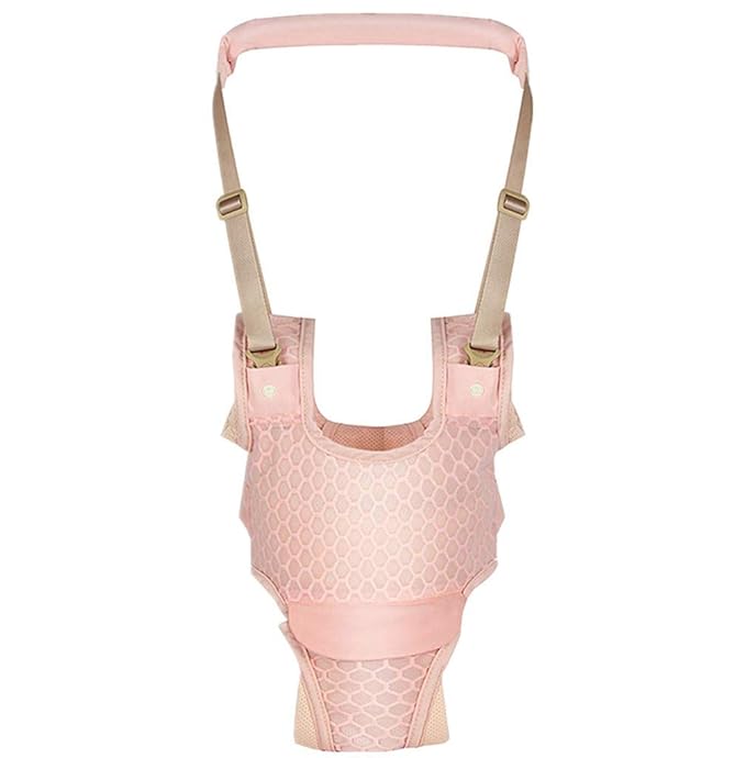 Baby Harness Belt for Toddler, Adjustable Handheld Stand Up and Walking Baby Walker Safety Harnesses, Pulling and Lifting Dual Use Infant Toddlers Walking Assistant Strap (Pink)