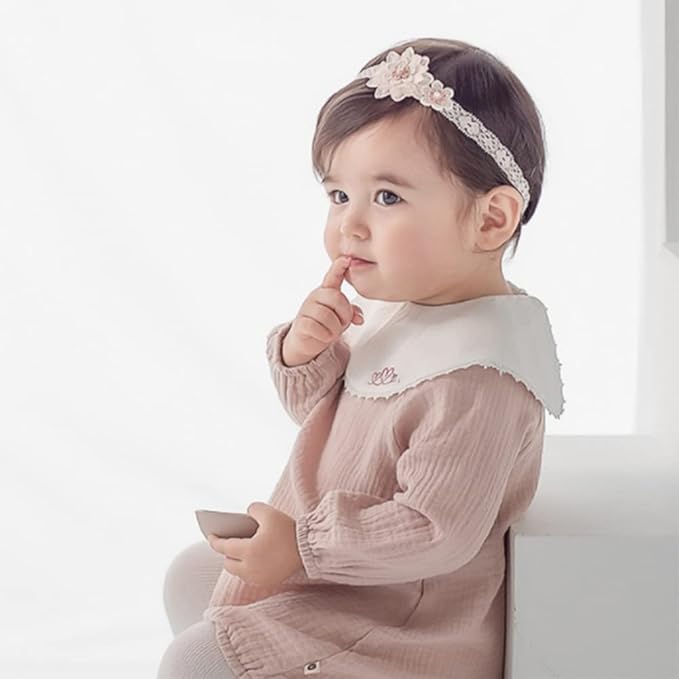 Bethynas Baby Girls Cute Bow-knot Headband Soft Lace Floral Hairbands Newborn Infant Toddlers Kids Hair Accessories (Style 7)