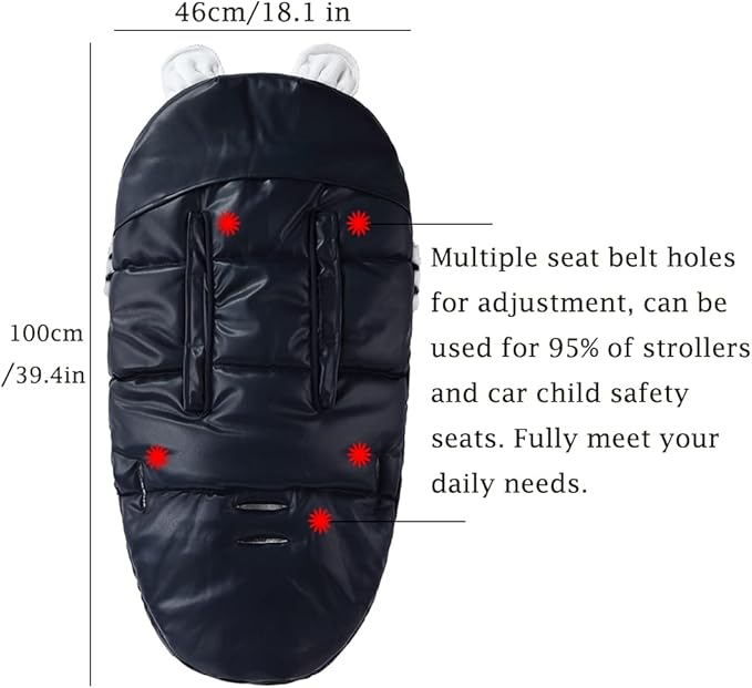 Pram Footmuff,Stroller Padded Footmuff Cover Cosy Toes,Baby Winter Foot Cover,Warmth,Windproof, Waterproof, Cold Resistant, Washable
