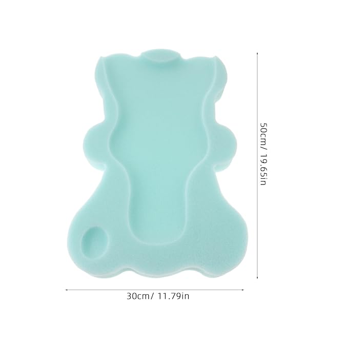 Totority Baby Bath Seat Newborn Bath Sponge Mat Soft Breathable Non Slip Infant Pad for Tub and Sink 19.68X11.81X1.57In Machine Washable Cushion