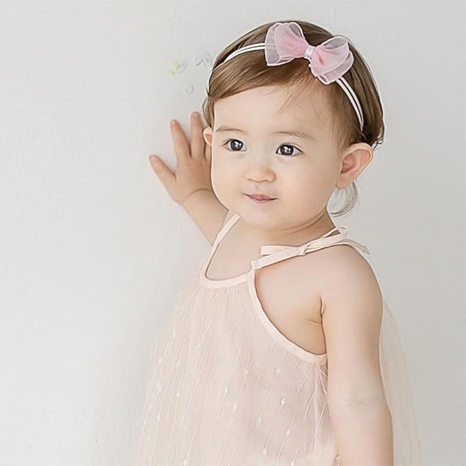 Bethynas Baby Girls Cute Bow-knot Headband Soft Lace Floral Hairbands Newborn Infant Toddlers Kids Hair Accessories (Style 8)