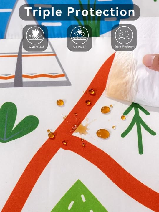 TILLYOU Baby Play Mats for Floor, 50x50 Playpen Mat, Extra Thick Foam Play Mat for Babies and Toddlers, Foldable Baby Crawling Mat for Playpen, Zoo