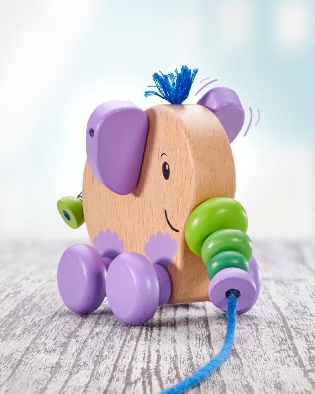 Selecta 52101 TITA Wooden Pull and Pull Toy 14 cm Elephant Design