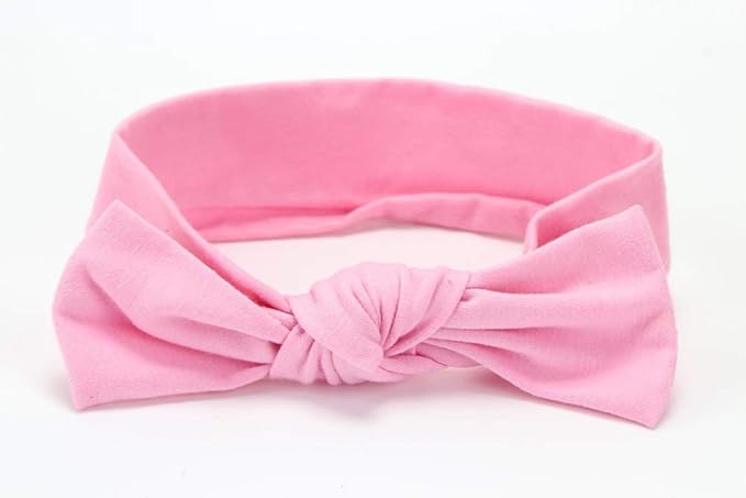 Toptim Baby Headbands Cotton Knotted, Girl's Rabbit Ear Hairbands for Newborn,Toddler 8-Pack (Multicoloured, one size)