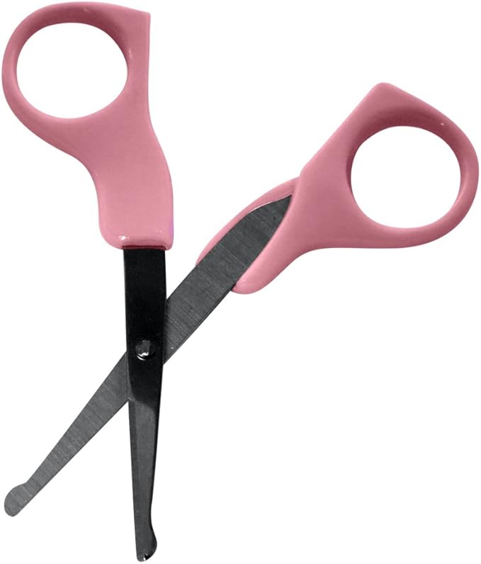 Evelots Baby Manicure Nail Clipper and Scissor Set - Safe for Babies, Pink