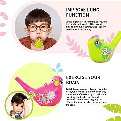 1Pcs Coloured Drawing Water Bird Whistle Bathtime Musical Toy for Kids Early Learning Educational Children Gift Toy Musical Instrument