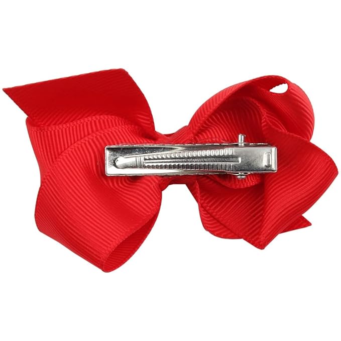 Baby Girl's 2Pcs Cute 3 Inch Pure Color Bow-knot Hair Clip for Photography Travel Daily Life (Grey)