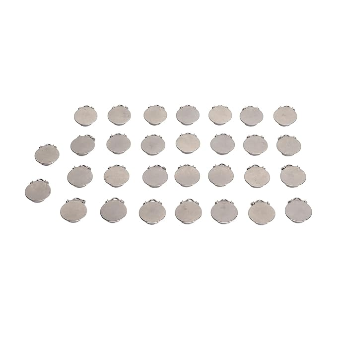 Round Pacifier Clips,30pcs Metal Round Pacifier Clips for Toddler Rust Prevention Electroplated Stainless Steel Suspender Clips for Teething