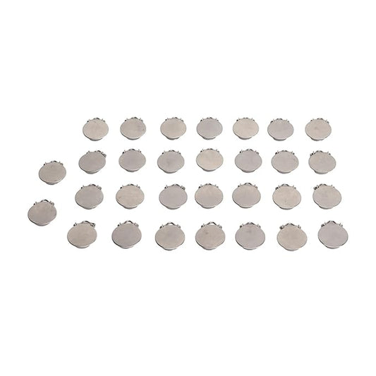 Round Pacifier Clips,30pcs Metal Round Pacifier Clips for Toddler Rust Prevention Electroplated Stainless Steel Suspender Clips for Teething