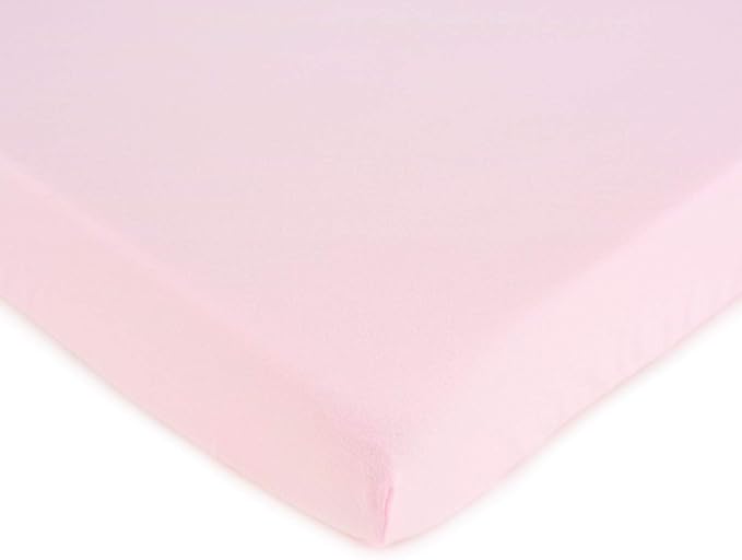 SheetWorld Baby Fitted Bassinet Sheet 15 x 33 inches, 100% Cotton Jersey Hypoallergenic Sheet, Unisex Boy Girl, Baby Pink, Made in USA