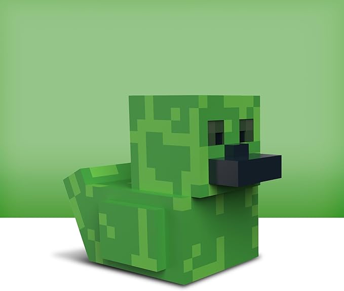 TUBBZ Mini Creeper Collectible Vinyl Rubber Duck Figure - Official Minecraft Merchandise - Video Games and Movies
