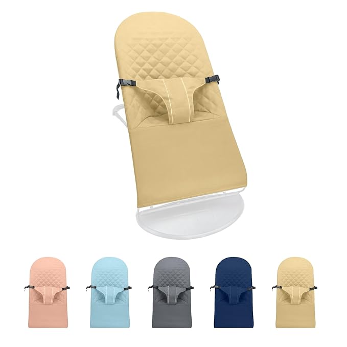 Fabric Seat for Bouncer - for BabyBjorn Replacement Cover Compatible with BabyBjörn Bouncer Bliss, Machine Washable (Beige)
