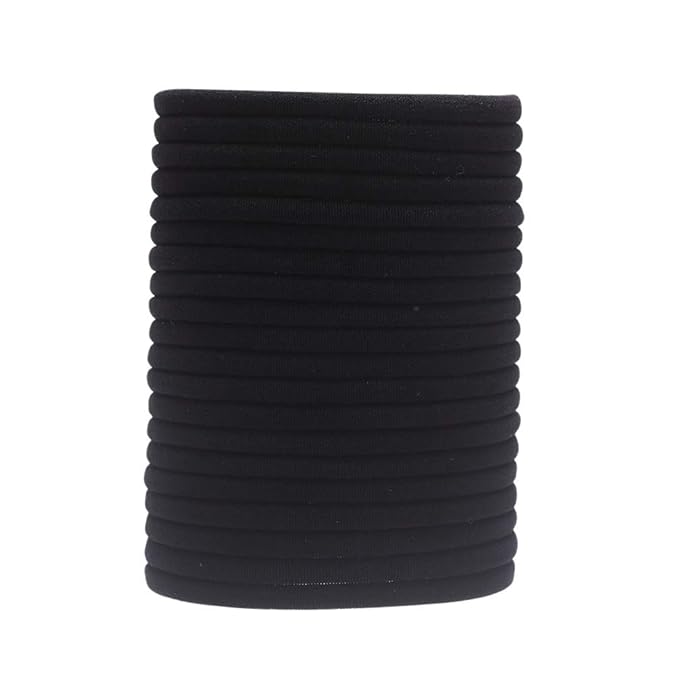 inSowni 50 Pack Super Soft Stretchy DIY Solid Nylon Headbands Baby Hair Bands One Size Fits All (Black)