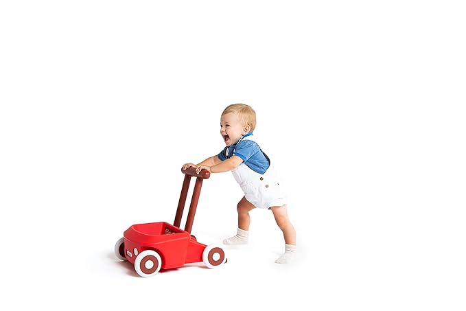 Italtrike Roberto Baby Walker, Push & Pull Baby Toy, Learning to Walk, Toddlers, Safety Brake, Storage Compartment, Speed Control, Indoors & Outdoors Use - Ages 10 Months + - Made in Italy
