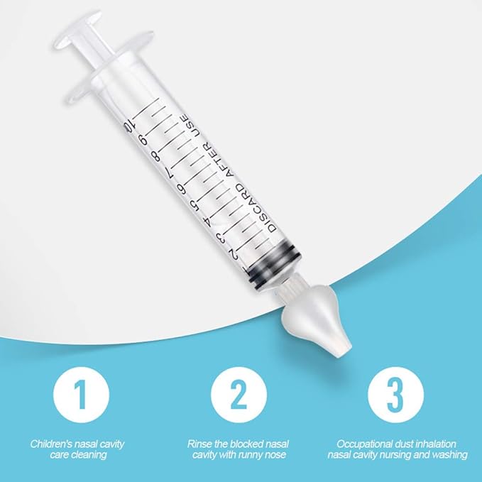 Gegong Professional Baby Nasal Irrigator Portable Infant Nose Cleaner Rinsing Device Fast All Natural Relief-Nasal Irrigation/Nasal Spray/Nasal Hygiene (4 Pieces)