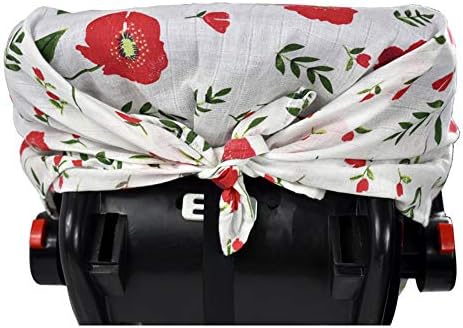 Carseat Canopy, Lightweight Breathable Cotton Muslin Canopy, Baby Car Seat Cover and Stroller Cover, Wind Proof Sun Protection Cover for Baby Girls and Boys(Yellow)