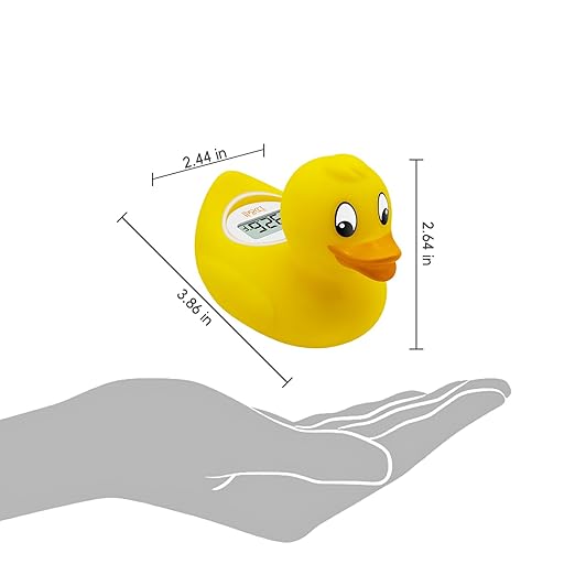 b&h Digital Duckling Baby Bath Thermometer, Infant Safe Floating Water Temperature Thermometer and Baby Bath Time Toy – Easy to Read Display | BPA-Free