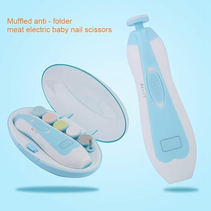 Baby Nail File Electric, 16 in 1 Baby Nail Trimmer Manicure Kit Baby Fingernail Clippers with Light, Baby Nail Grinder Toes Care Trim Polish Grooming Set for Infant Toddler with